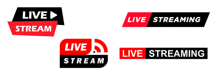 Set of Live stream icons