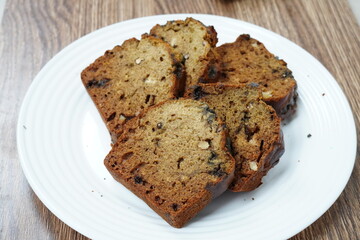 A freshly homemade Loaf Dates Cake
