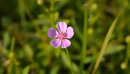 Close up photo of a beautiful pink flower blooming in the garden in spring season time