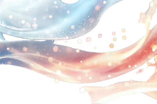 Abstract swirling liquid design with light effects