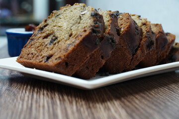 A freshly homemade Loaf Dates Cake
