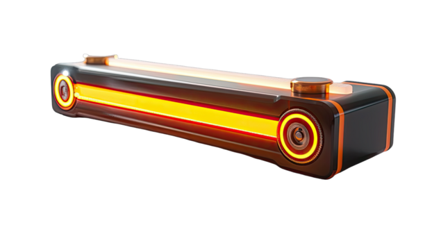 Futuristic glowing rectangular object