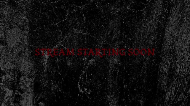 Stream Starting Soon Text Animation Horror Style