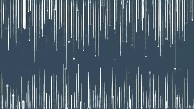 Dynamic Digital Data Flow: Abstract Vertical Light Lines and Particles on Dark Background, Representing Technology, Connectivity, and Modern Inform...