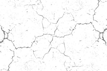 Abstract Neutral Gray Grunge Texture Overlay with Fine Cracked Effect for Backgrounds and Digital Design, Transparent Background