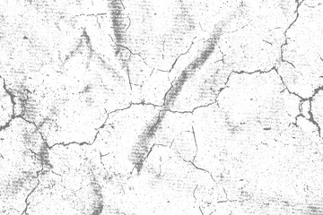 Abstract Neutral Gray Grunge Texture Overlay with Cracked Distressed Effect for Vintage and Digital Backgrounds, Transparent Background