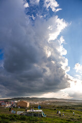 landscape with clouds