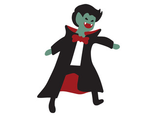 Halloween Creepy Dracula Monster Illustration
