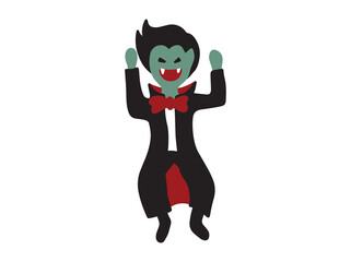 Dracula Cartoon Monster Halloween Illustration

