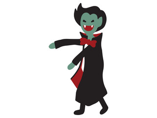 Dracula Cartoon Monster Halloween Illustration
