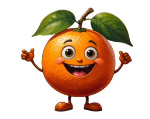  Cute Cartoon Orange Character PNG