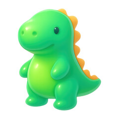 Naklejka premium PNG Cute green dinosaur toy