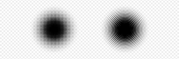 Halftone gradient. Dotted gradient, smooth dots spraying and halftones dot background seamless horizontal geometric pattern vector template set. modern vector ilustration