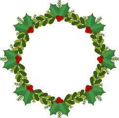 Fototapeta premium Cute Christmas elements for december