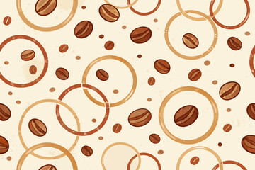Crisp Wallpaper With Bold Coffee Stains And Cup Professional Photo