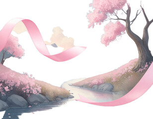 vector illustration of a cherry blossom in spring