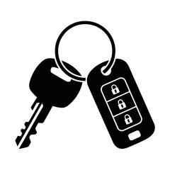 car key isolated on white background