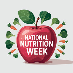 National Nutrition Week Healthy Food Apple Vegetables