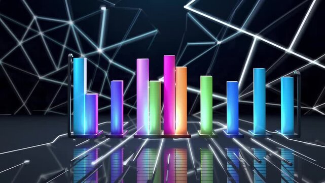 Abstract Background Illustration Representing the Concept of Bar Graph
