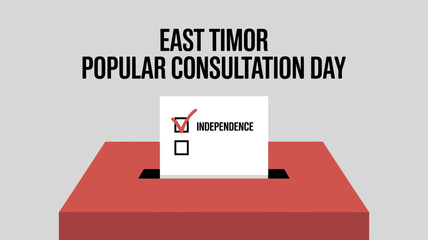 East Timor Popular Consultation Day Voting Illustration