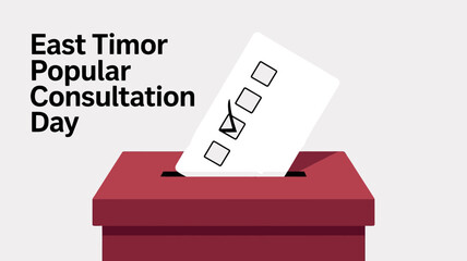 East Timor Popular Consultation Day Voting Illustration
