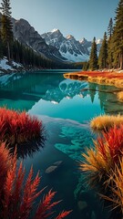 lake in the mountains