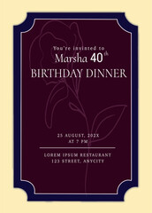 birthday party template invitation 