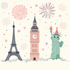 romantic backgrounds, fireworks illustration, starry night design, couple clipart, love background, wedding illustration, cute couple art, celebration background, romantic pattern, valentine's day gra © Feroza Bakht