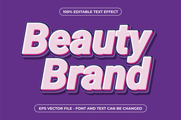 Beauty Brand 3D Editable Text Effect