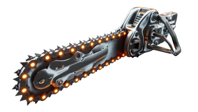 Industrial Chainsaw, 3D Model