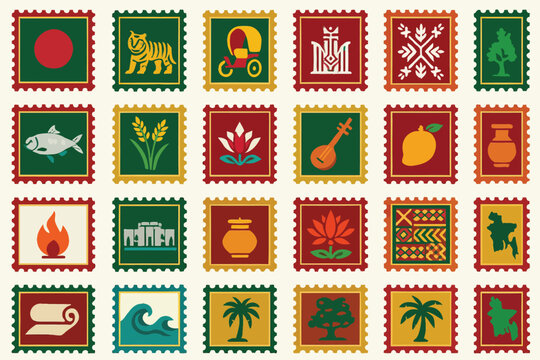 Bangladesh Cultural Heritage Postage Stamps Collection