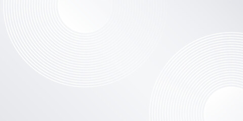 Simple white background with white circle lines design simple