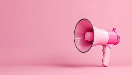 Pink megaphone on a pink background (7)