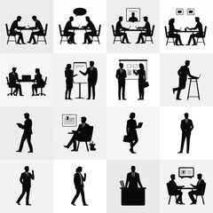 business people silhouettes