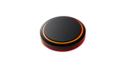 Circular button with glowing ring