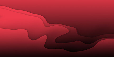 Illustration of a curved wave pattern in red gradient