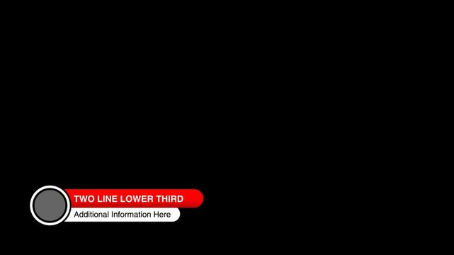 Simple Elegant Double Line Lower Third Title for Name or Text