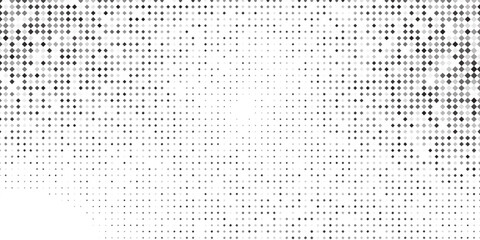 White halftone gradient texture. Vanishing polka dot background. Repeating dots abstract simple modern art