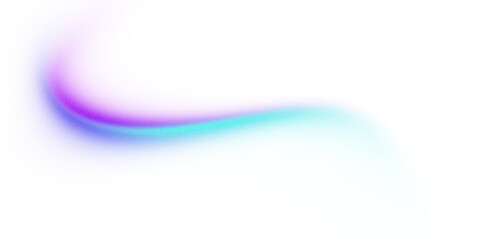 Purple Cyan Gradient Wave Faded Glow Shape with Neon Light Effect on Transparent Background PNG
