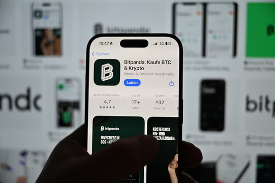 Germany - August 29,2025: Bitpanda App on phone
