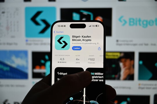 Germany - August 29,2025: Bitget App on phone