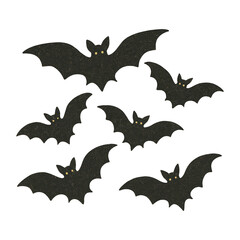 Fototapeta premium PNG Spooky bats flying silhouette