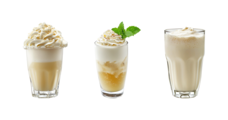 Collection of Cream Soda isolate on transparent background