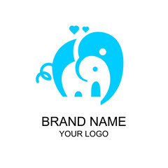 cute elephant family vector f...