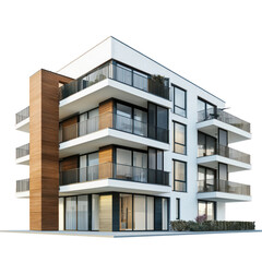 Fototapeta premium Duplex Residential Buildings isolate on transparent background