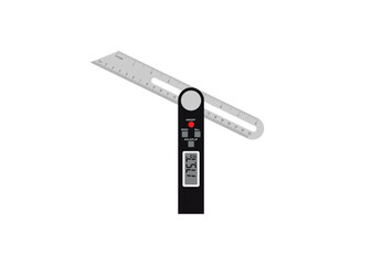 Digital Sliding T-Bevel Angle Finder isolated in white background &ndash; Vector Illustration