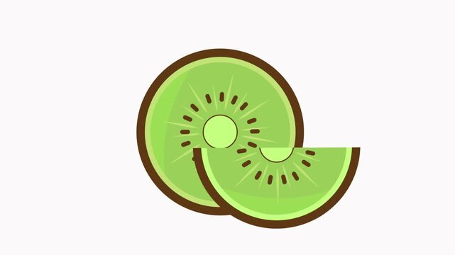 kiwi icon animation simple flat
