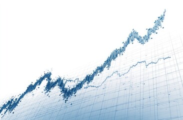 Abstract upward trending stock chart