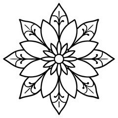 Wildflower Mandala Vector
