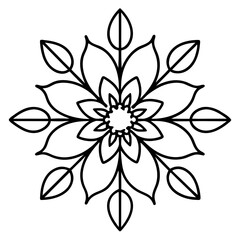 Wildflower Mandala Vector